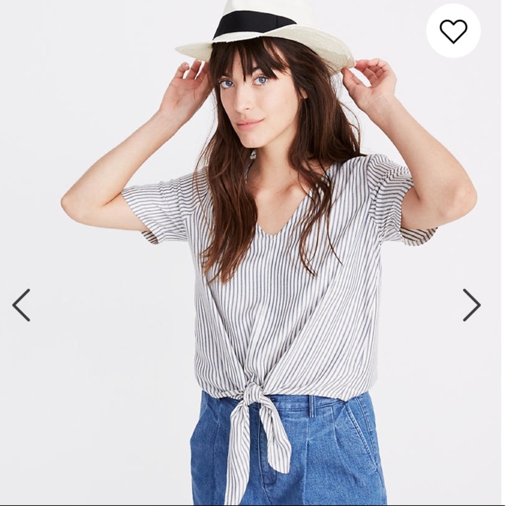 Madewell Novel Tie Front Top